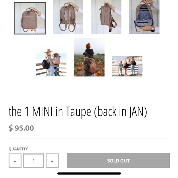 *SOLD* Rad Rev the 1 Mini Backpack in Taupe - Picture 5 of 5